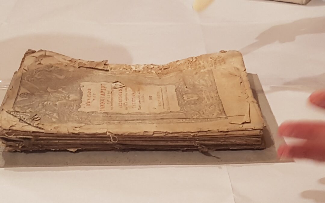Greek document before treatment